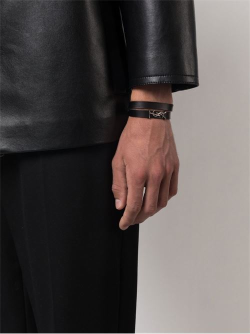 Bracciale in pelle SAINT LAURENT | 7087950IH0E1000